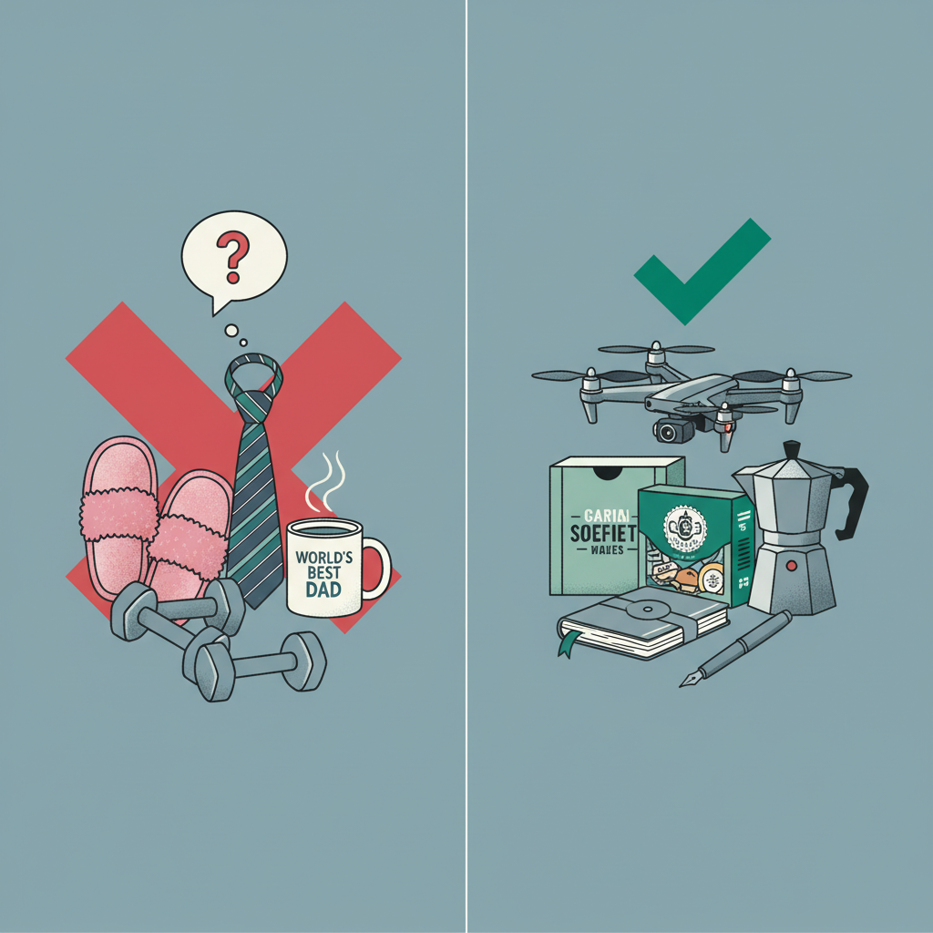 Частые ошибки при выборе подарков мужчинам — иллюстрация к статье «ТОП 15 подарков для мужчины»