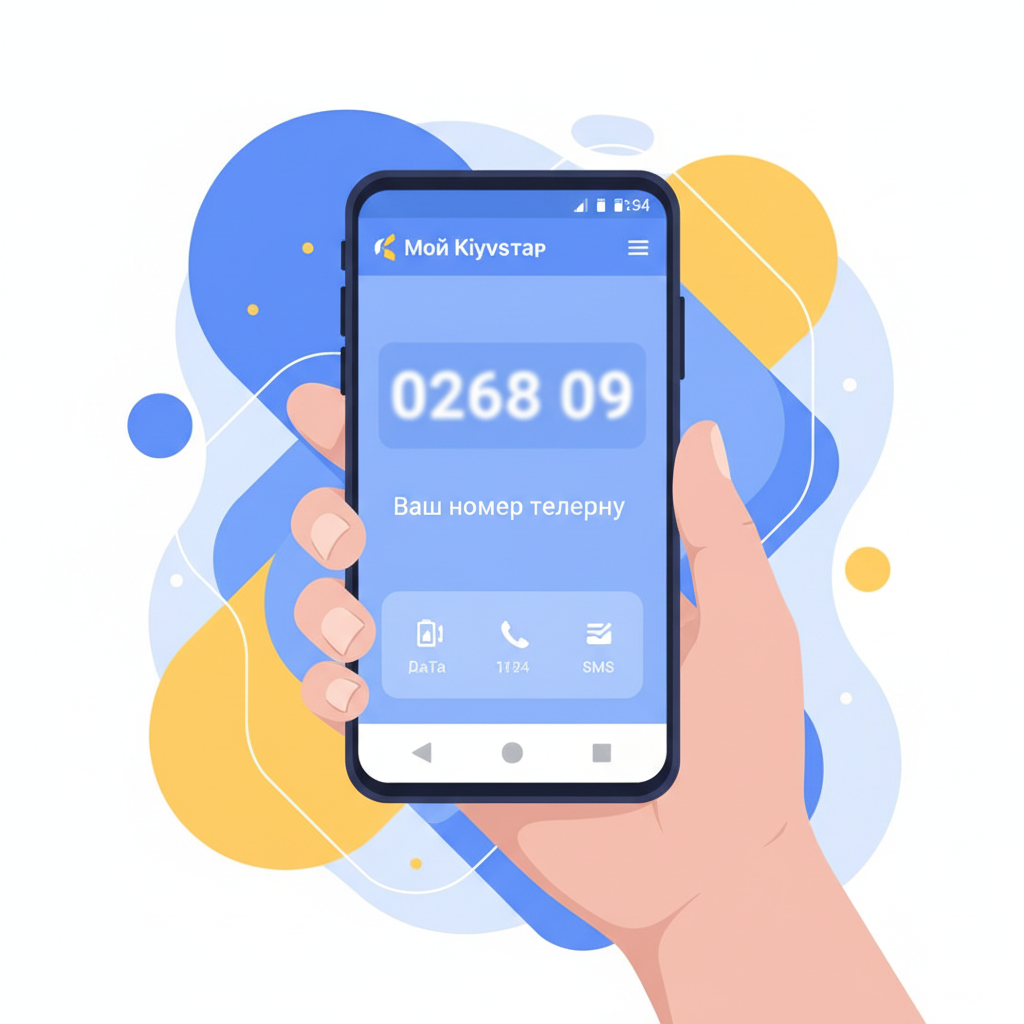 Способ 3: Приложение Мой Киевстар — номер на главном экране — иллюстрация к статье «как узнать свой номер телефона киевстар»