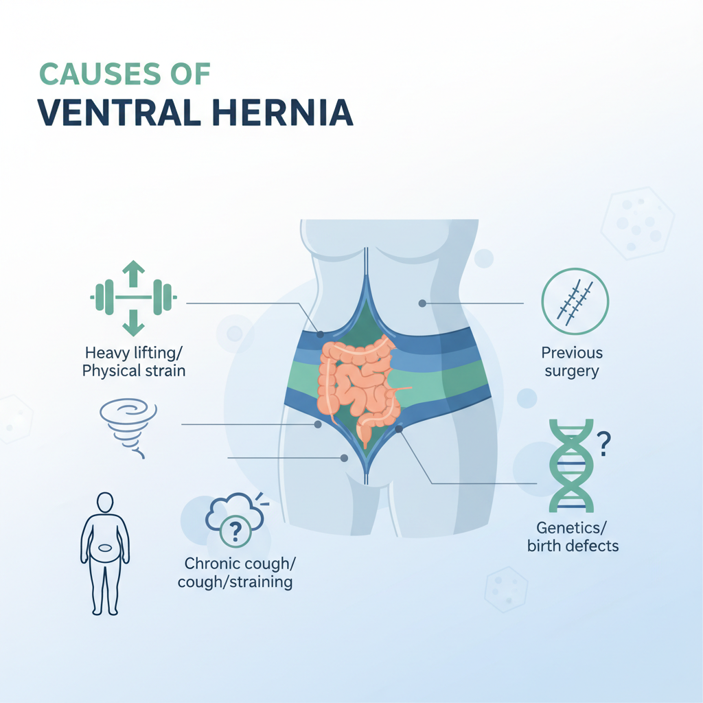 Причини появи вентральної грижі — иллюстрация к статье «вентральна грижа»