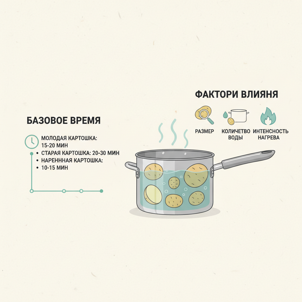Сколько варится картошка: базовое время и факторы, которые влияют — иллюстрация к статье «сколько варится картошка»