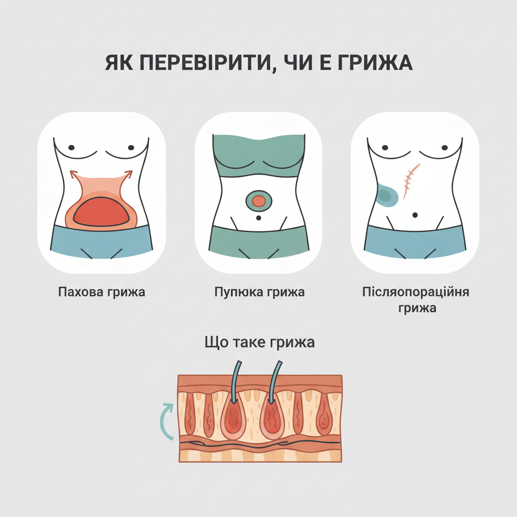 Що таке грижа і які її види бувають — иллюстрация к статье «як перевірити, чи є грижа»