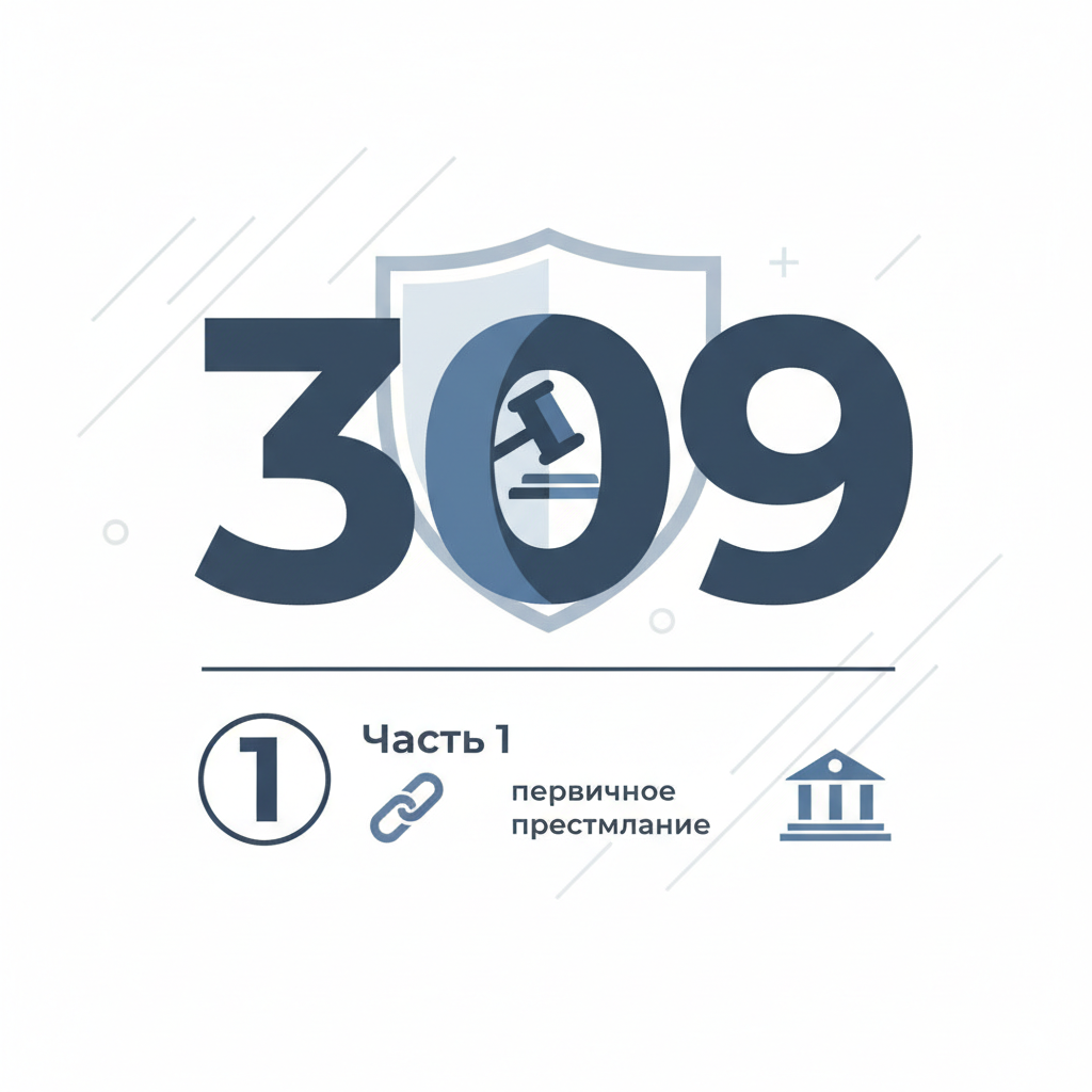 Часть 1 статьи 309: базовое наказание за первичное преступление — иллюстрация к статье «309 статья ук украины»
