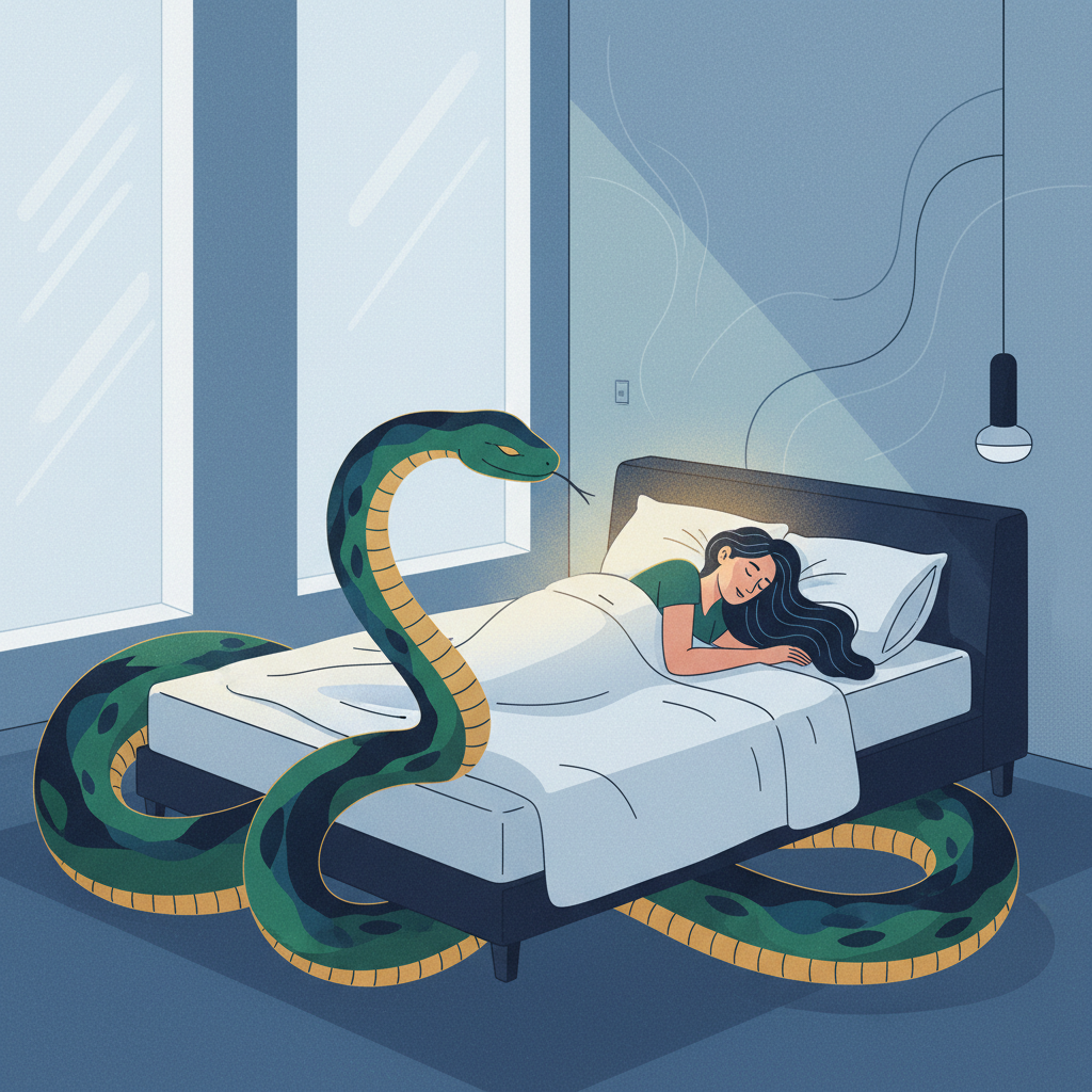 Змея в доме или постели: личная жизнь и интимная сфера — иллюстрация к статье «к чему снятся змеи женщине»
