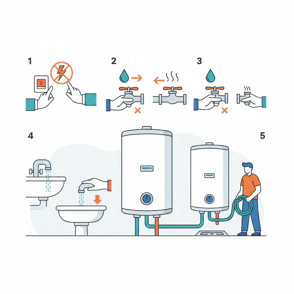 Підготовка до зливу: 5 обов'язкових кроків — иллюстрация к статье «Як правильно злити воду з бойлера»