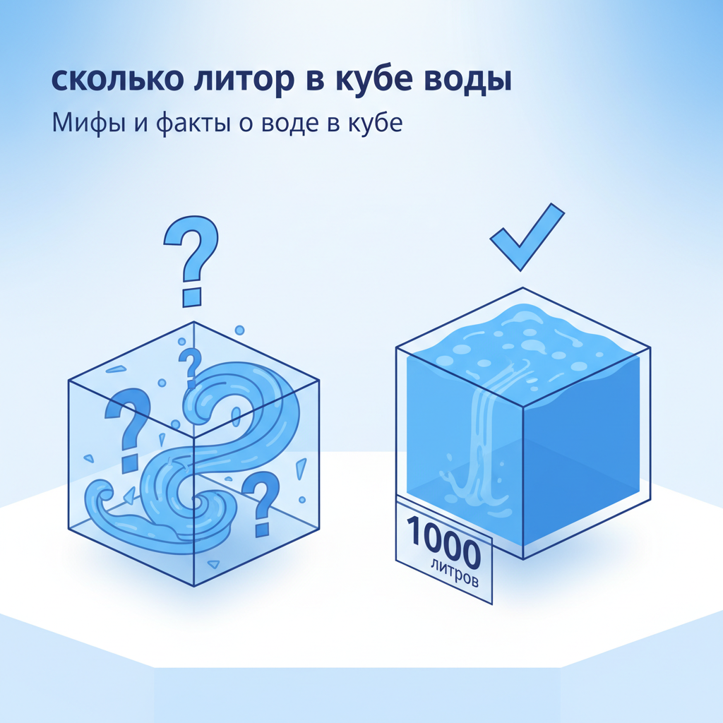 Мифы и факты о воде в кубе — иллюстрация к статье «сколько литров в кубе воды»