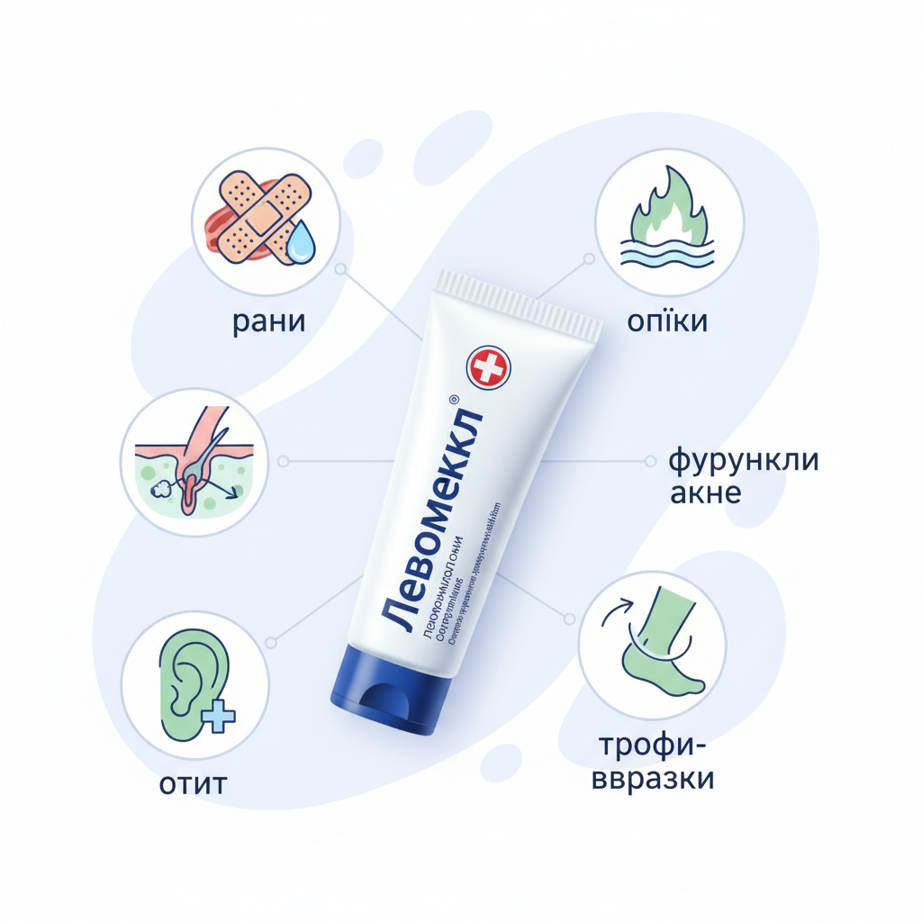 Левомеколь мазь від чого: основні показання до застосування — иллюстрация к статье «левомеколь мазь від чого»