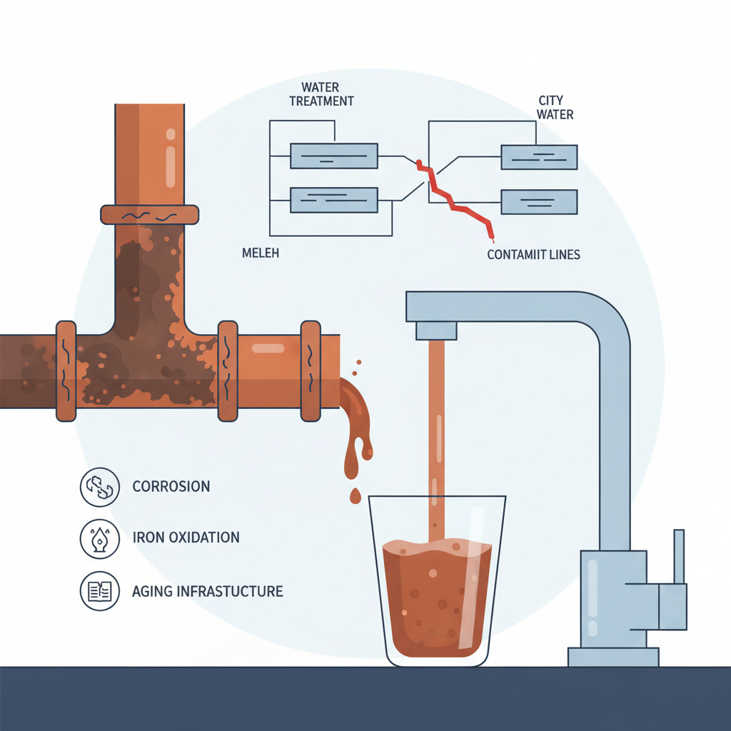 Чому з крана тече іржава вода — иллюстрация к статье «Що робити, якщо з крана тече іржава вода»