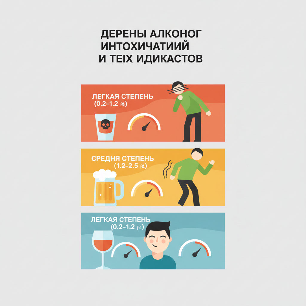 Степени алкогольного опьянения и их показатели — иллюстрация к статье «допустимая норма алкоголя в Украине»