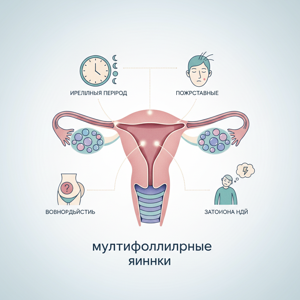 Симптомы МФЯ: на что обратить внимание — иллюстрация к статье «мультифолликулярные яичники»