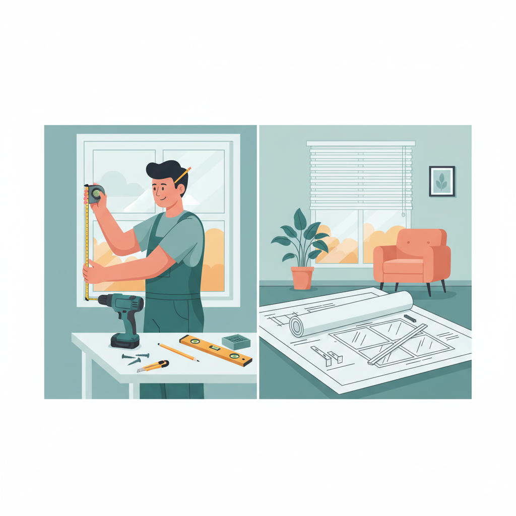 Підготовка до встановлення жалюзі — иллюстрация к статье «Як правильно встановити жалюзі»