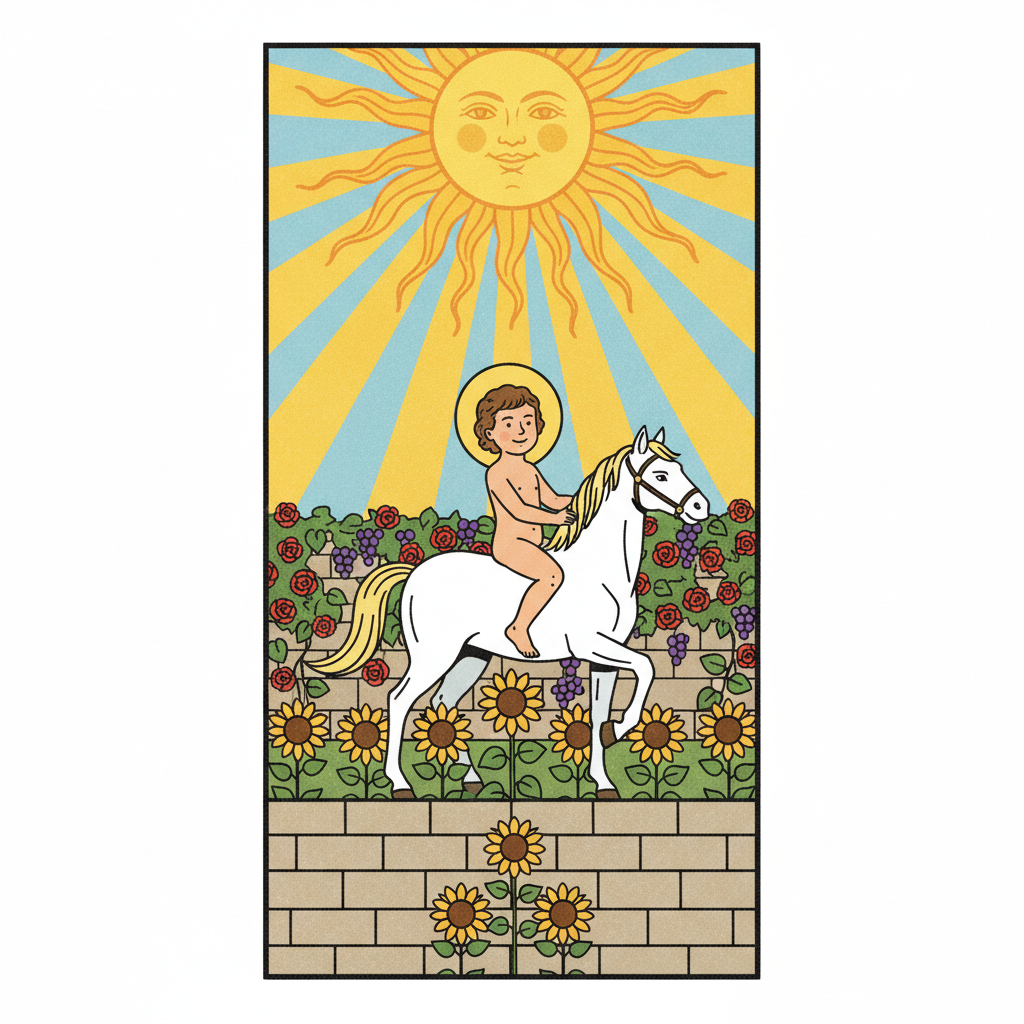 Значение карты Солнце в прямом положении — иллюстрация к статье «солнце таро значение»