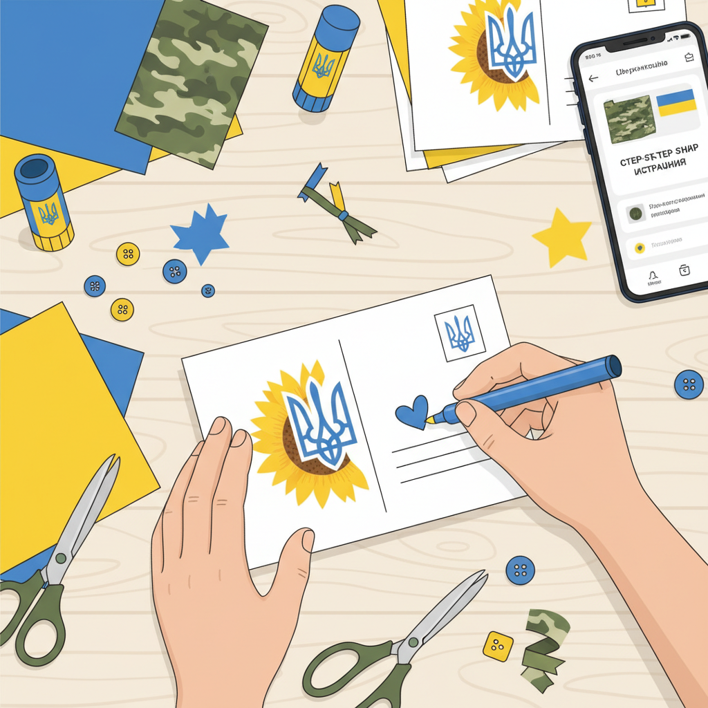 Як зробити листівку для ЗСУ своїми руками: покрокова інструкція — иллюстрация к статье «листівка для зсу»