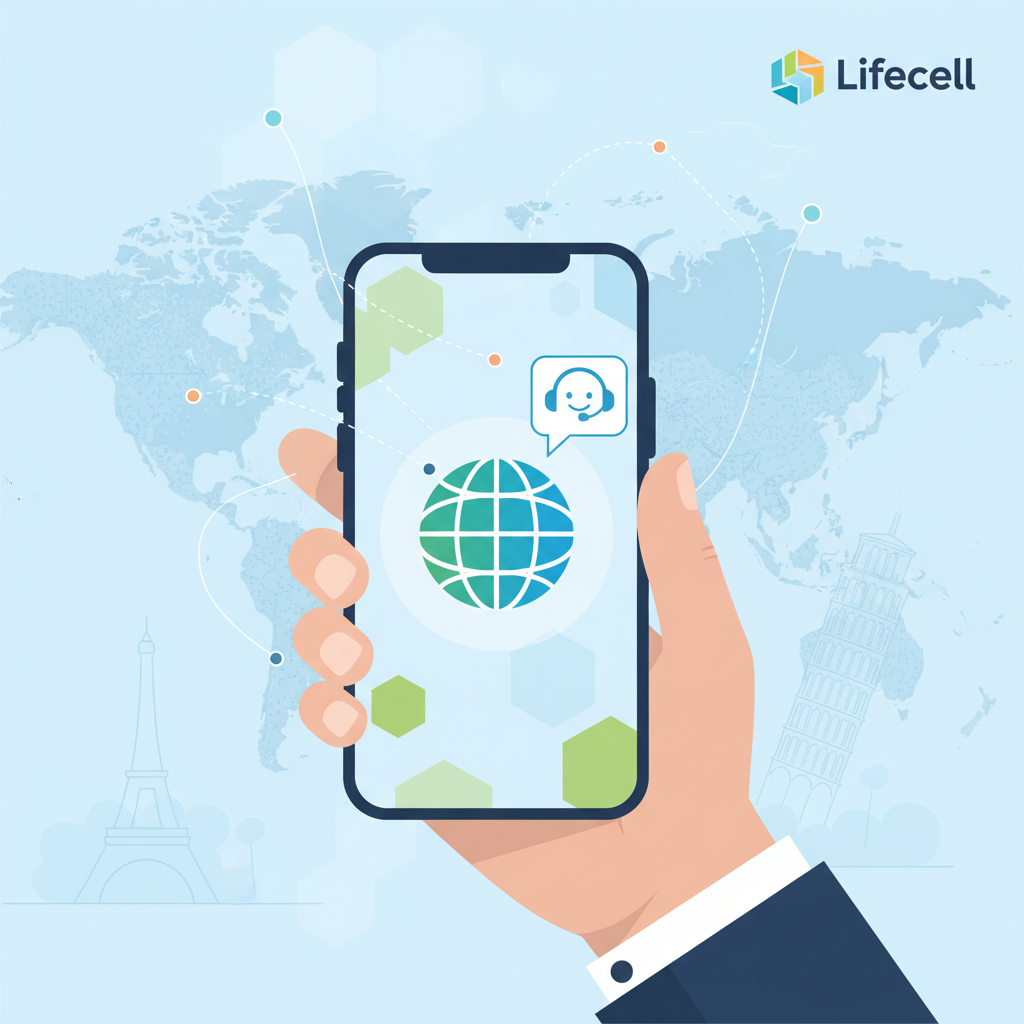 Звонок оператору Lifecell в роуминге и за границей — иллюстрация к статье «как позвонить оператору лайф»