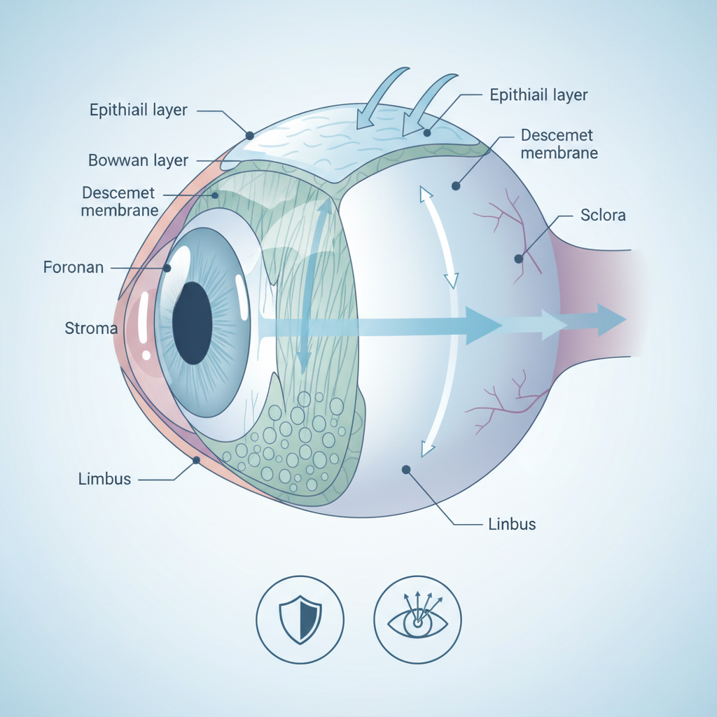 Будова та функції рогівки ока — иллюстрация к статье «рогівка ока»