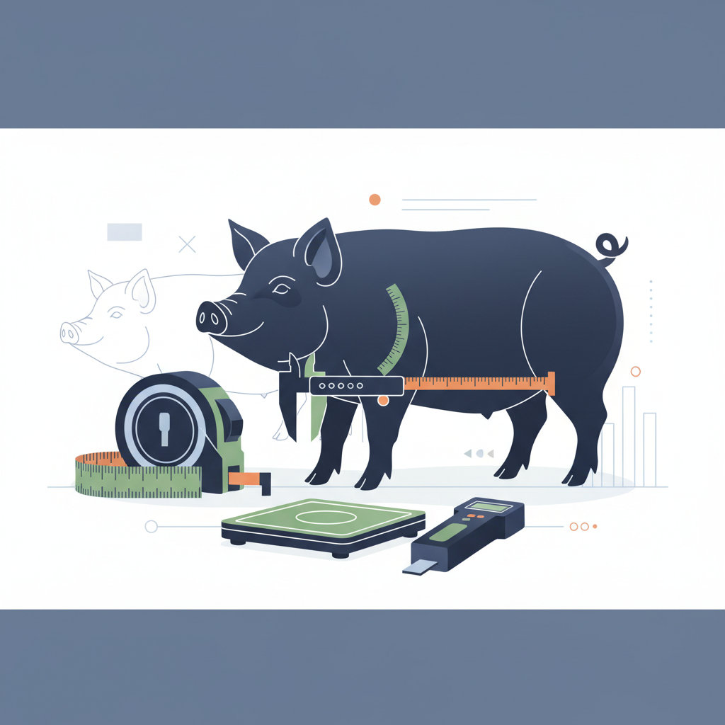 Що потрібно для вимірювання свиней — иллюстрация к статье «таблиця виміру свиней»
