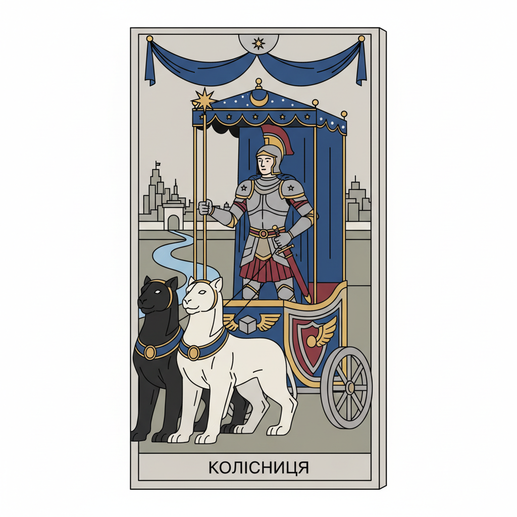 Символізм карти Колісниця в Таро — иллюстрация к статье «колісниця таро»