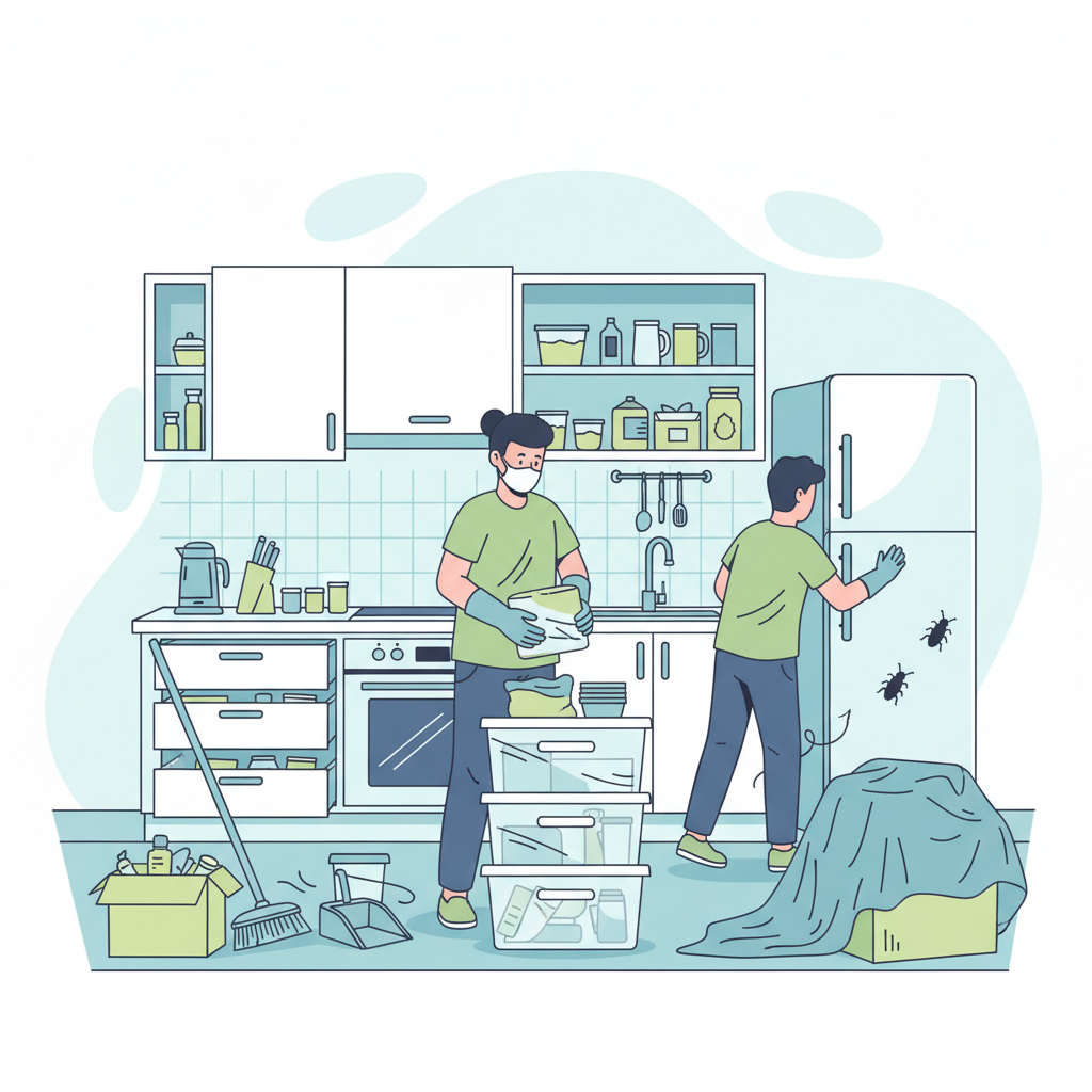 Підготовка квартири до боротьби з тарганами — иллюстрация к статье «Як вивести тарганів з квартири та будинку»