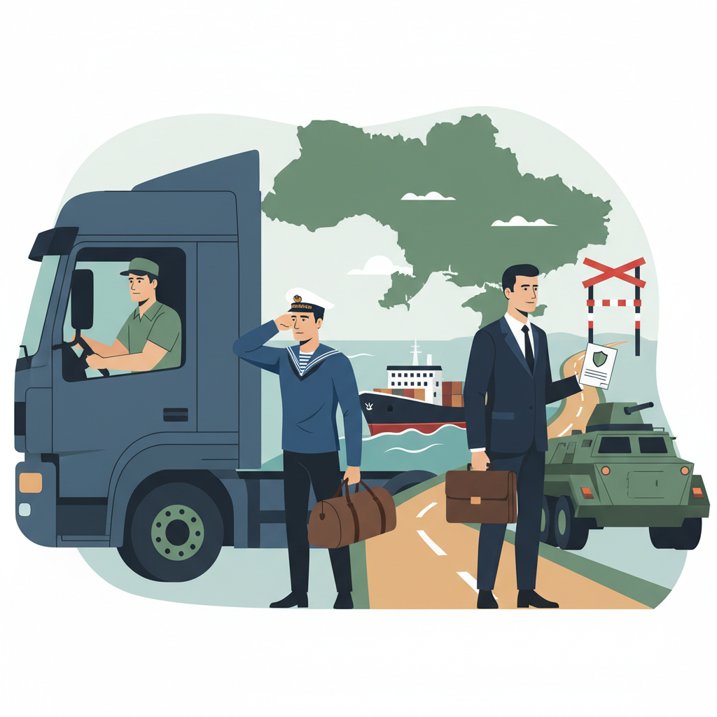 Выезд по работе: водители, моряки и бронированные сотрудники — иллюстрация к статье «как выехать из украины сегодня мужчине»
