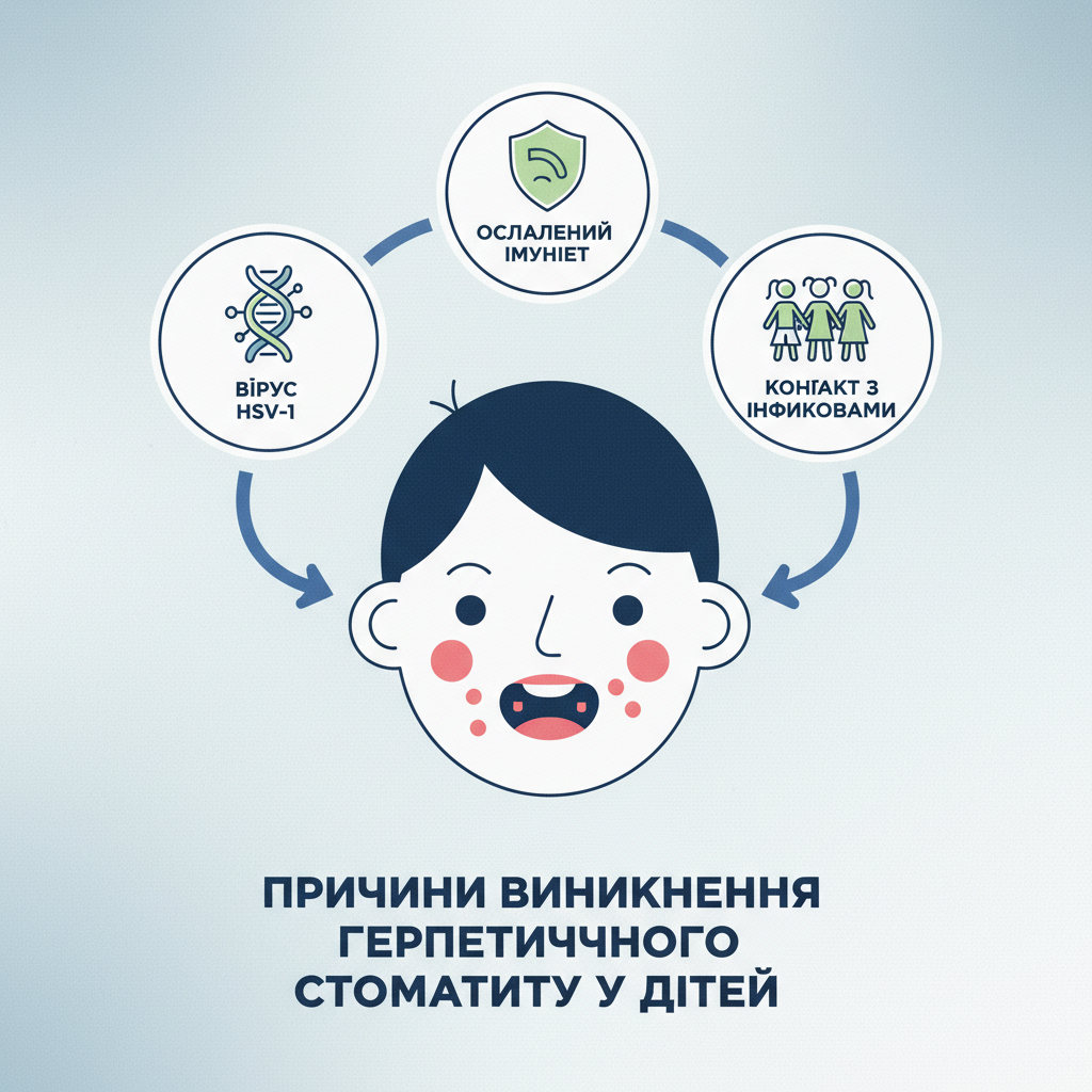 Причини виникнення герпетичного стоматиту — иллюстрация к статье «герпетичний стоматит у дітей»