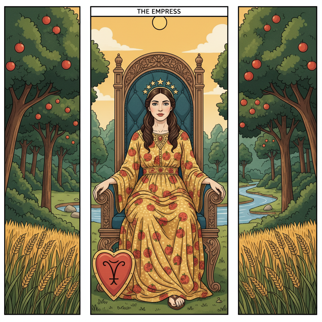 Описание карты Императрица в колоде Райдера-Уэйта — иллюстрация к статье «императрица таро значение»