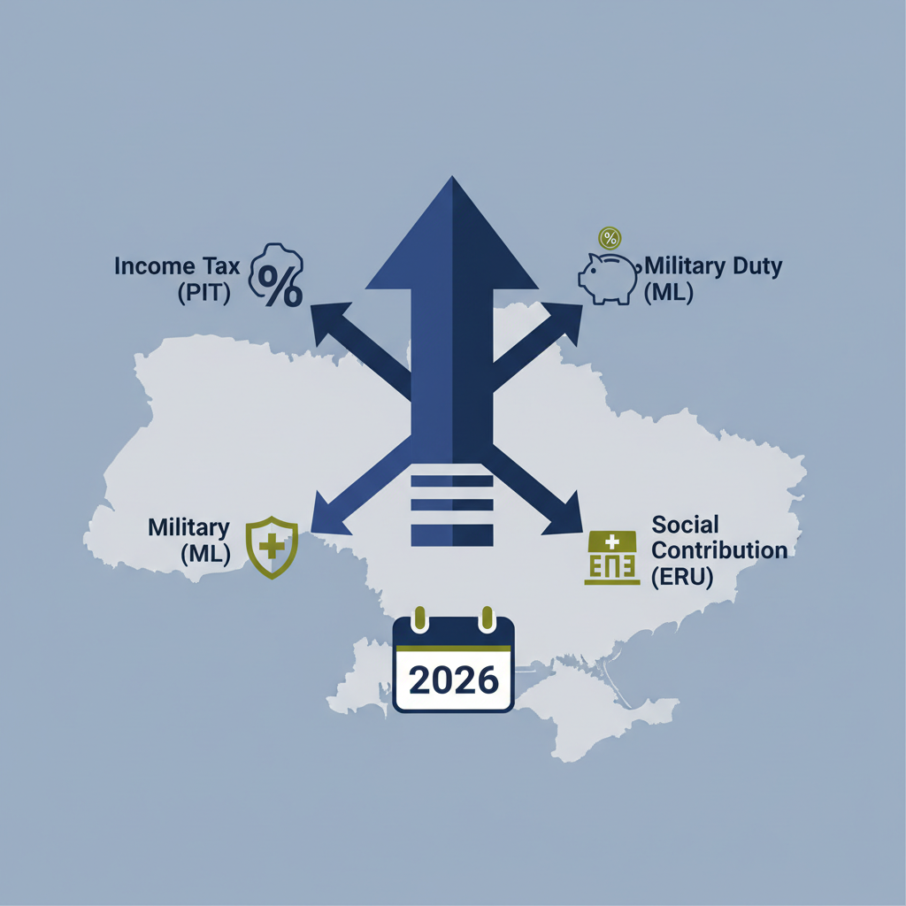 Какие налоги удерживаются из зарплаты в 2026 году — иллюстрация к статье «какой налог на зарплату в украине»