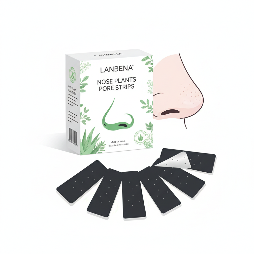 Готова маска від чорних цяток: Lanbena Nose Plants Pore Strips — иллюстрация к статье «маска від чорних цяток»