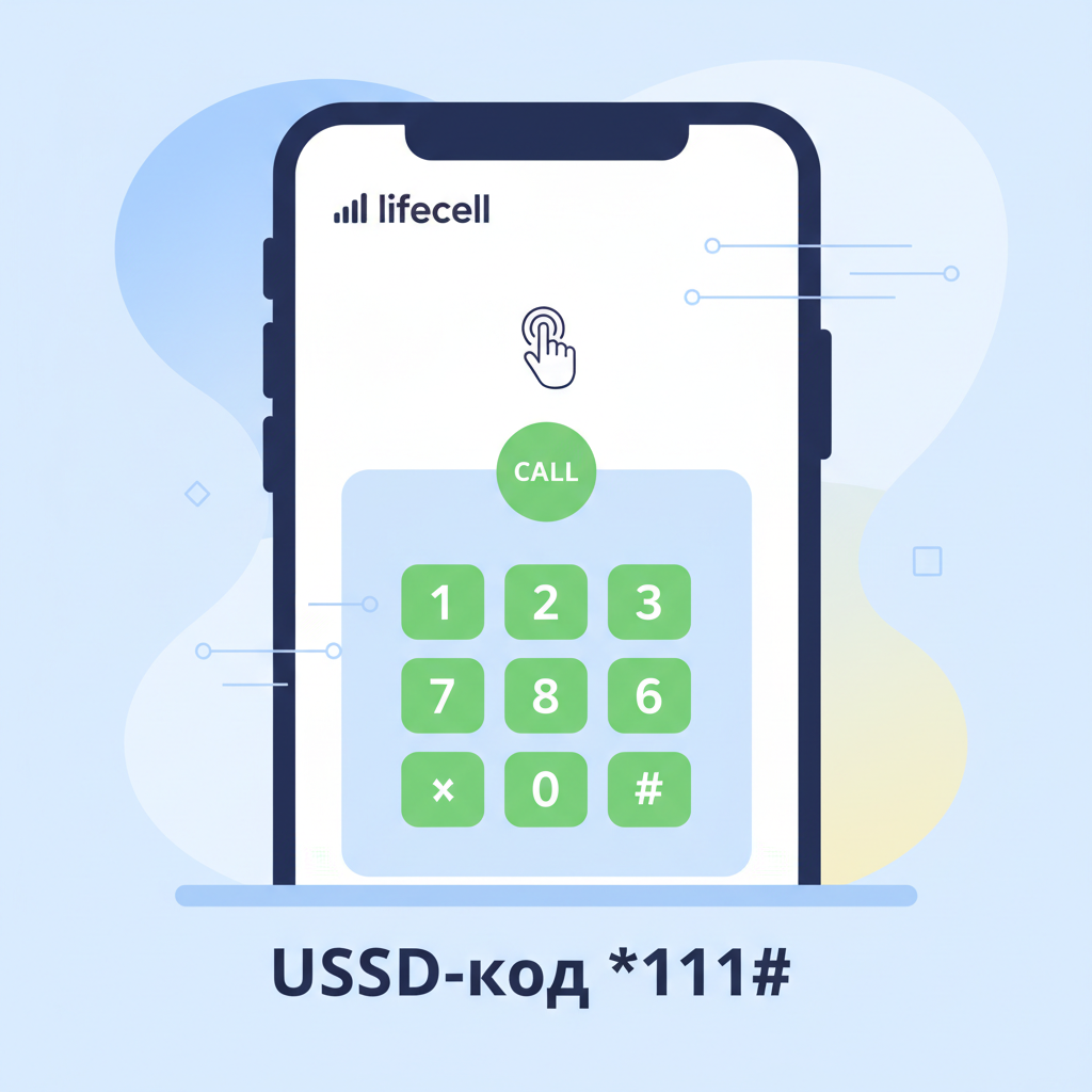 Способ 1: USSD-код *111# (самый быстрый) — иллюстрация к статье «как проверить счет на лайфе (Украина)»