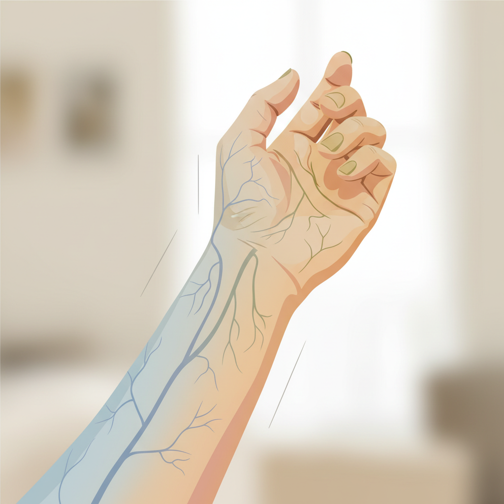 Метод 1: Определение по венам на запястье — иллюстрация к статье «как определить свой цветотип»