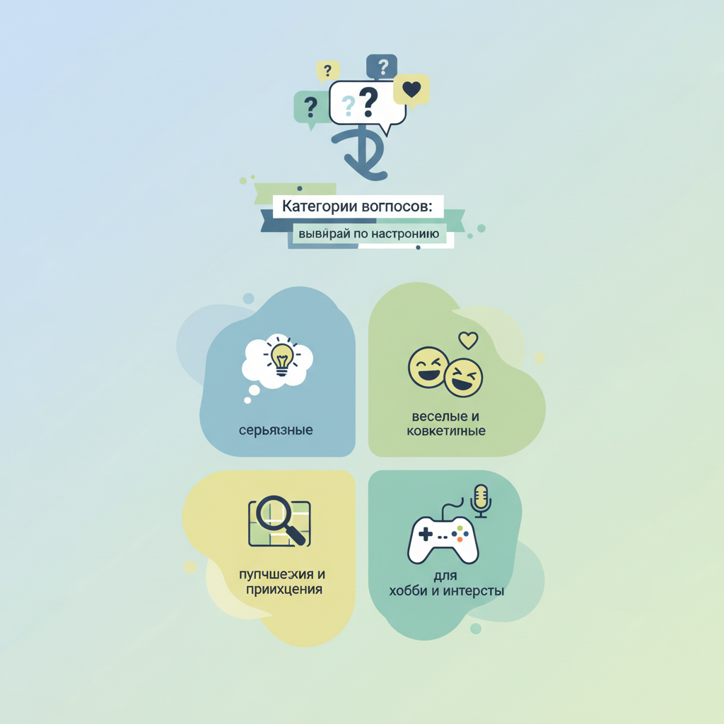 Категории вопросов: выбирай по настроению — иллюстрация к статье «вопросы для парня топ 100 самых интересных»