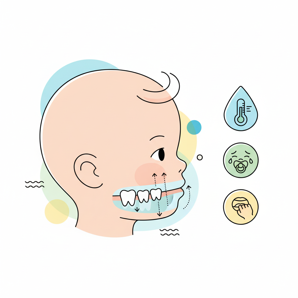 Ознаки прорізування зубів у немовлят — иллюстрация к статье «схема прорізування зубів»