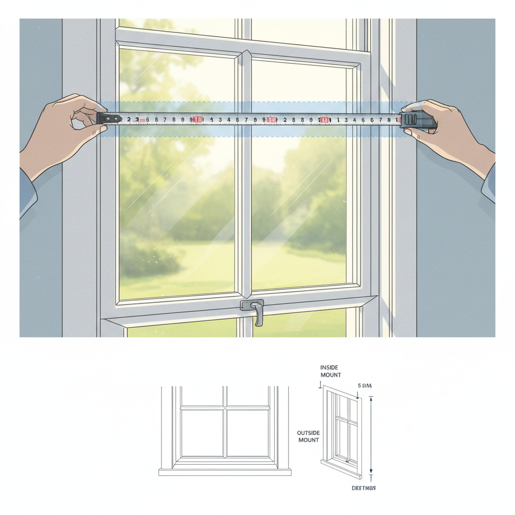 Вимірювання вікна: перший крок до успіху — иллюстрация к статье «Як правильно встановити жалюзі»