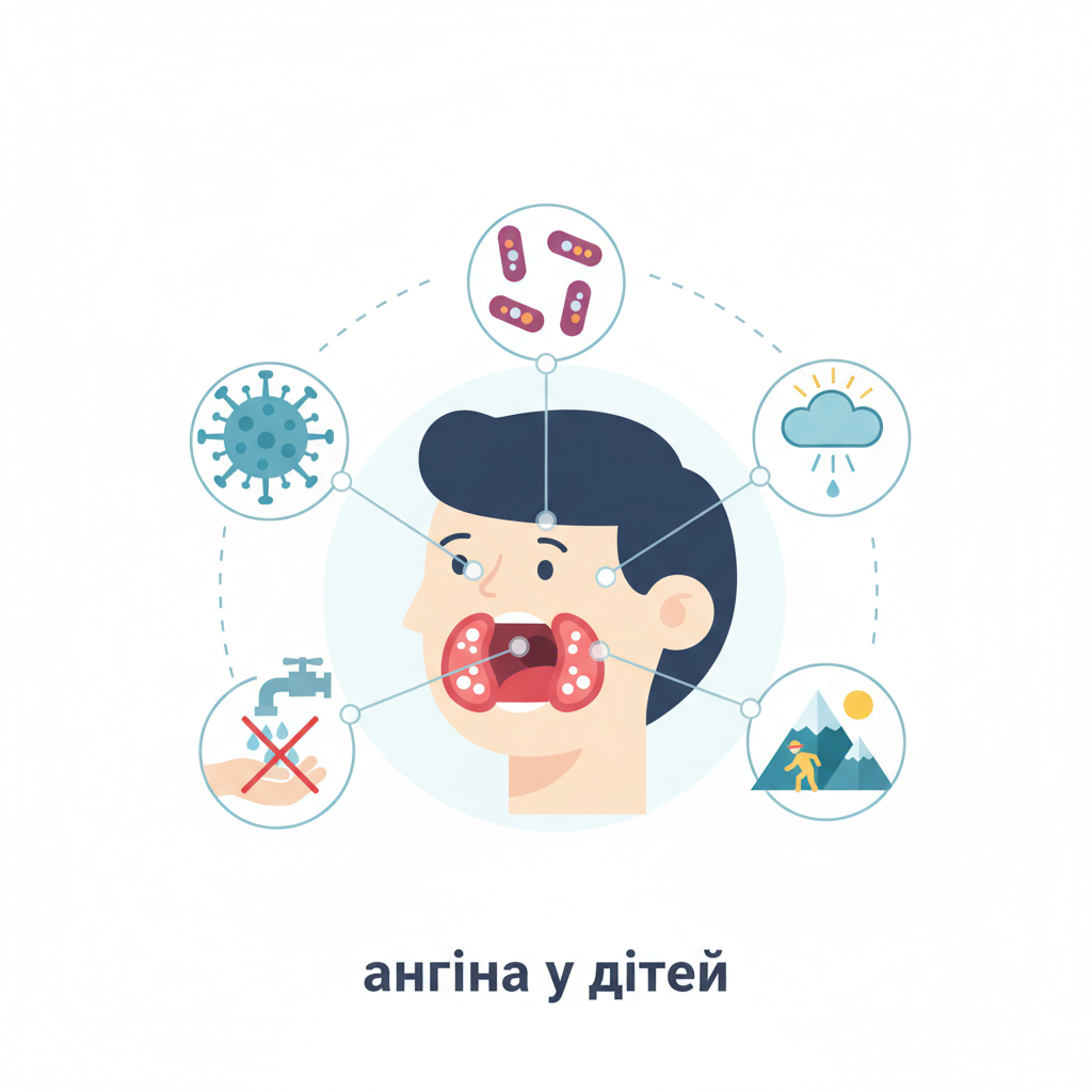 Причини виникнення ангіни у дітей — иллюстрация к статье «ангіна у дітей»