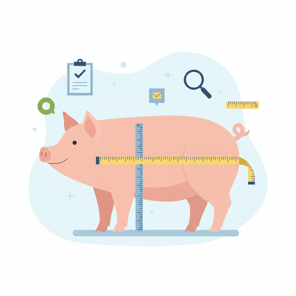 Як правильно виміряти свиню — иллюстрация к статье «таблиця виміру свиней»