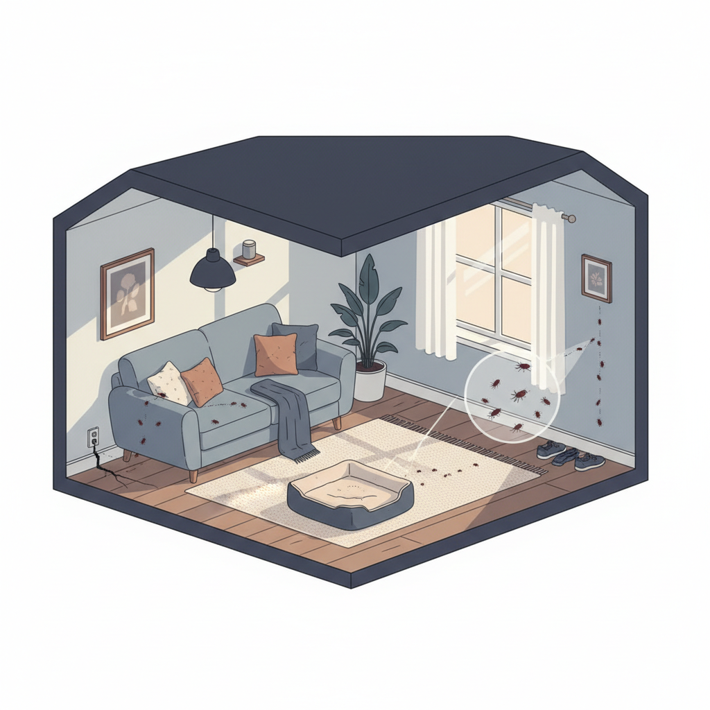 Чому блохи вибирають ваш дім — иллюстрация к статье «Звідки беруться блохи у квартирі та в будинку»